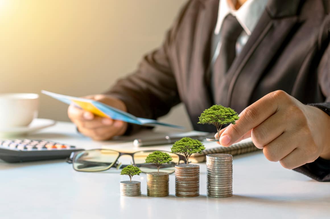 Business Man Investing for Financial Growth